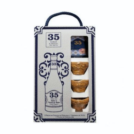 Imagem de Licor 35 Pack Portugal 1x70cl+3 tacas + Choc.14,5%
