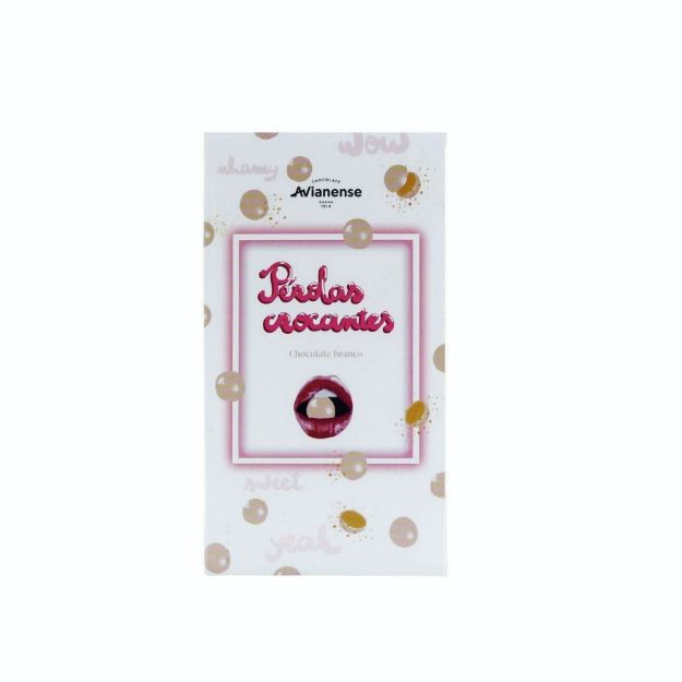 Imagem de Perolas Crocantes de Chocolate Branco 80gr