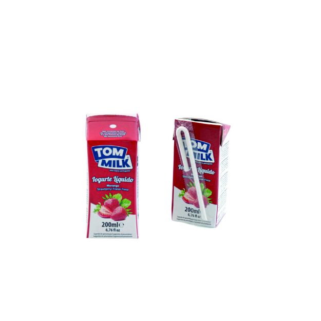 Picture of Tom Milk Strawberry Drink Yogurt  24x200ml