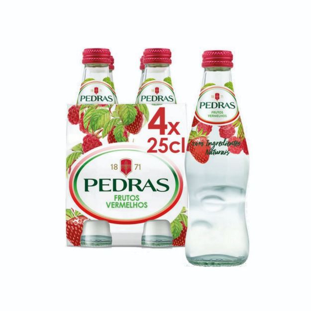 Picture of Pedras Sparkling Water Red Berries  Flavour (4x25cl)