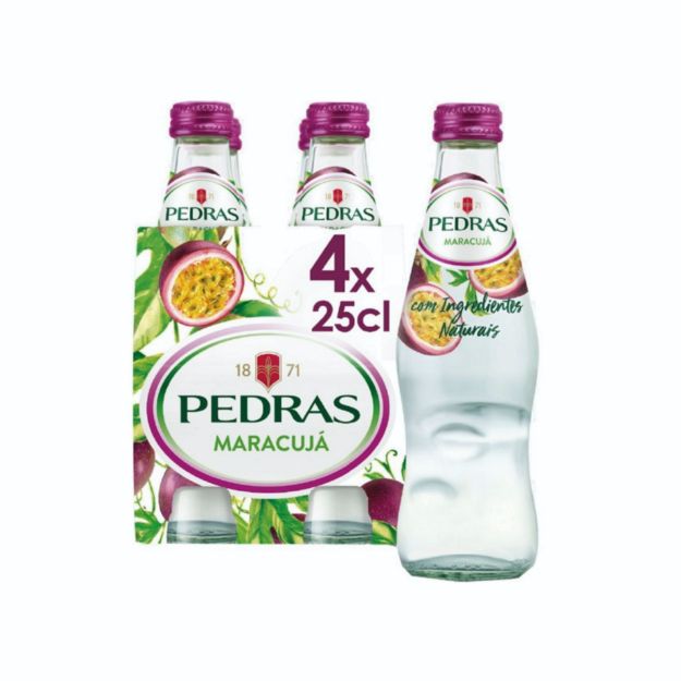 Picture of Pedras Sparkling Water Passion Fruit Flavour (4x25cl)