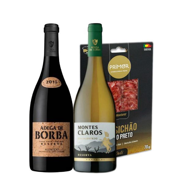 Picture of Pack Red and White Wine + Meat  