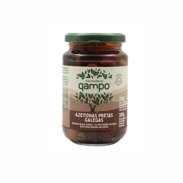 Picture of Qampo "Galega" Black Olives 210gr