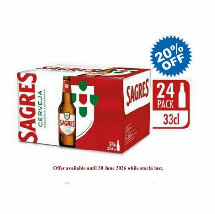 Picture of Sagres Beer 24 Pack (24x33cl) 