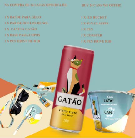 Picture of Gatão Red Wine Cans 6x(4x250ml) +  OFFER !...