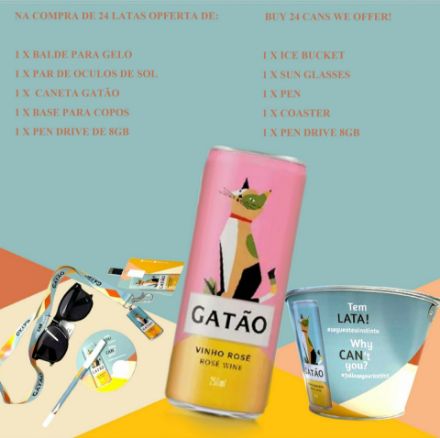 Picture of Gatão Rose Wine Cans 6x(4x250ml) + OFFER !...