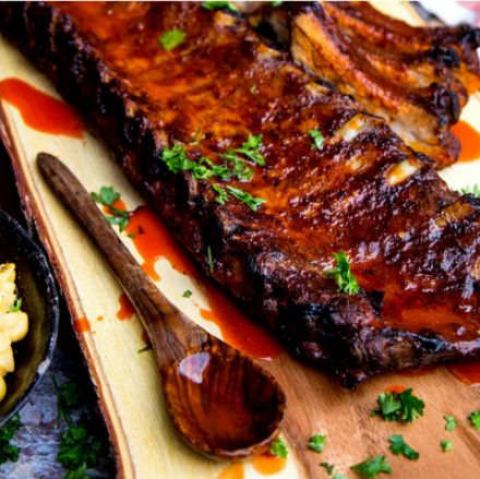 Picture of Full Rack of Ribs in BBQ Sauce 450g